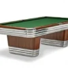 Brunswick Billiards Centennial 8' Slate Pool Table in Rosewood Chrome w/ Gully Return